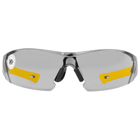 Очки защитные открытые, поликарбонатные, дымчатая линза, 2х комп.дужки Denzel цена