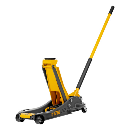 Домкрат гидравлический подкатной, 3,8 т, 110-580 мм, быстрый подъем, низкий подхват, проф. Denzel цена