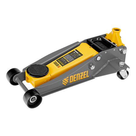 Домкрат гидравлический подкатной, 3 т, 125-470 мм, быстрый подъем, проф. Denzel цена