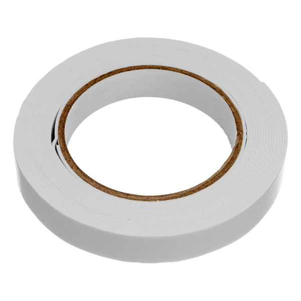 Лента клейкая на вспененной основе, двусторонняя белая 25 мм х 5 м Matrix цена