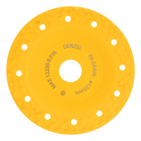 Чашка твёрдосплавная зачистная,125 мм, Плоская, крупное зерно #8// Denzel