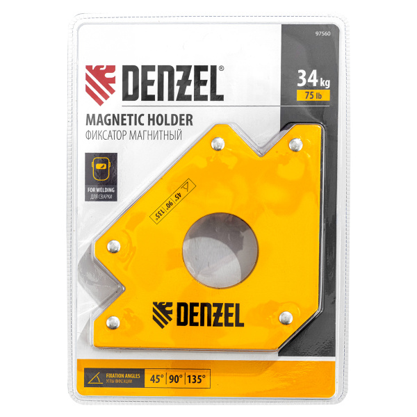 Фиксатор магнитный для сварочных работ усилие 75 LB Denzel