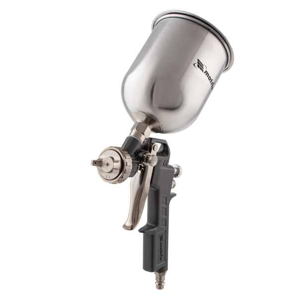 Краскораспылитель пневматический с верхним бачком V 0.6 л, сопло D 1.2, 1.5 и 1.8 мм Matrix цена