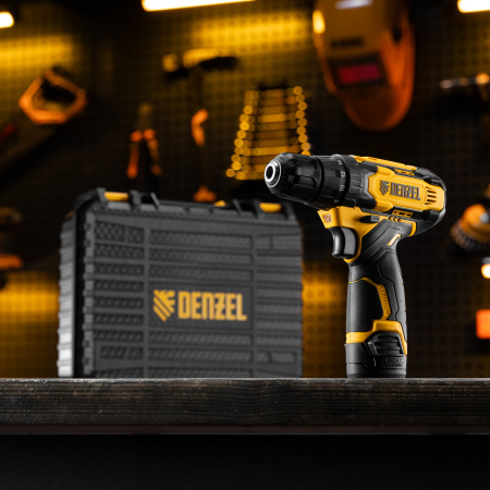 Дрель-шуруповерт аккумуляторная CDQ-12, Li-Ion, 12 В Denzel