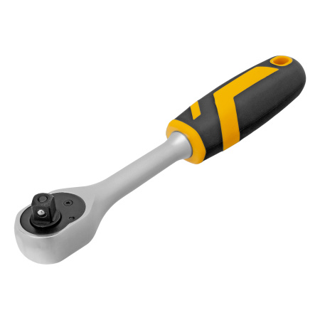 Ключ-трещотка 3/8", 90 зубьев, с быстрым сбросом, CrV Denzel