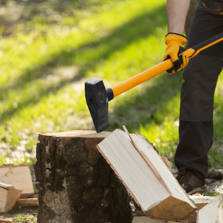 Колун-кувалда 4000 г, кованая, фибергласовая  рукоятка c TPR покрытием, 880 мм Denzel цена