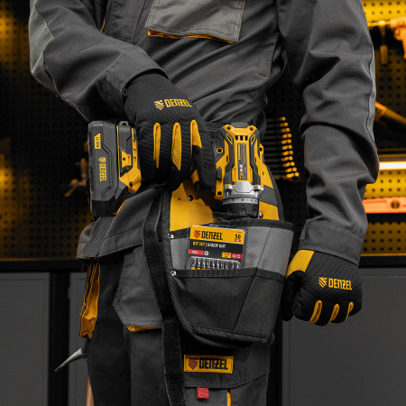 Пояс монтажника, сумки поясные, кобура для шуруповерта Denzel цена