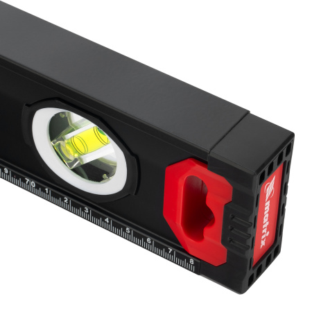 Уровень алюминиевый, усиленный, фрезерованный, 3 глазка, двухкомпонентные рукоятки, 800 мм Matrix цена