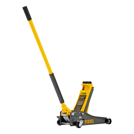 Домкрат гидравлический подкатной, 2,5 т, 85-430 мм, быстрый подъем, низкий подхват, проф. Denzel цена