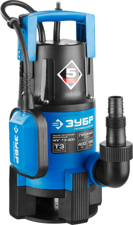 Дренажный насос для грязной воды ЗУБР, 400 Вт, Профессионал НПГ-Т3-400