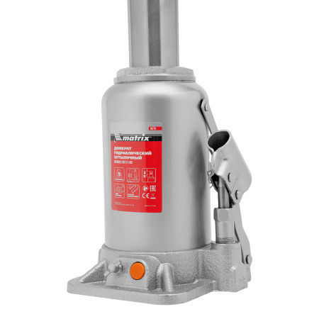 Домкрат гидравлический бутылочный, 20 т, h подъема 244-449 мм Matrix цена