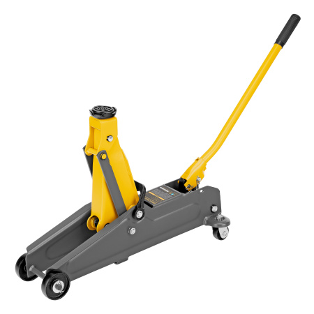 Домкрат гидравлический подкатной, 2 т, 135-385 мм Denzel цена