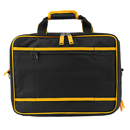 Сумка для инструмента, 400х170х300 мм, 3 отделения, 28 карманов, наплечный ремень Denzel цена