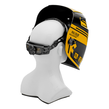 Щиток защитный лицевой (маска сварщика) F9, см. окно 100x60, Real Color, DIN 4-8/9-13// Denzel цена