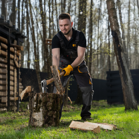 Топор кованый, 1360 г, американский тип, буковая рукоятка, 700мм, EFP Denzel цена