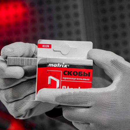 Скобы, 14 мм, для мебельного степлера, тип 53, 1000 шт Matrix цена