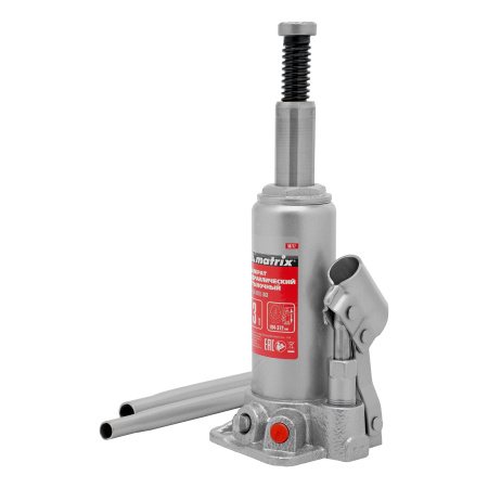 Домкрат гидравлический бутылочный, 3 т, высота подъема 194-372 мм Matrix цена