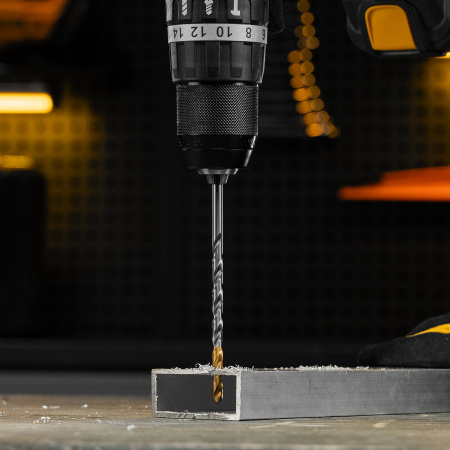 Сверло спиральное по металлу 5,5 х 139 мм, Р6М5, Golden Tip, удлиненное Denzel