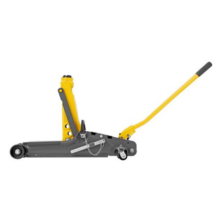 Домкрат гидравлический подкатной с фиксатором, 2,5 т, 85-385 мм Denzel цена