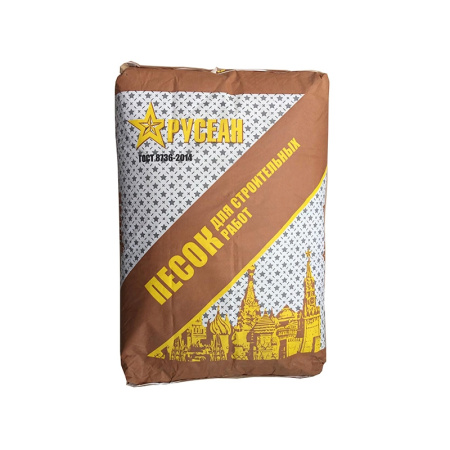 Песок строительный в мешках 40кг (Русеан)