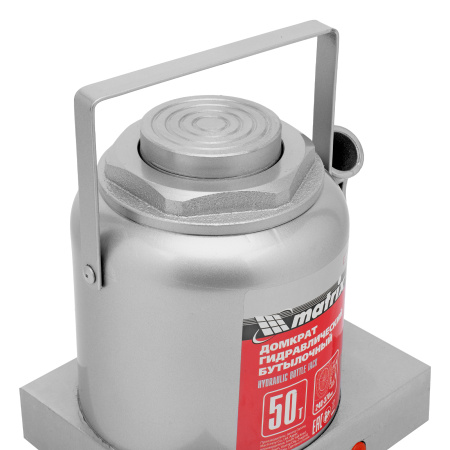 Домкрат гидравлический бутылочный, 50 т, высота подъема 240-370 мм Matrix цена