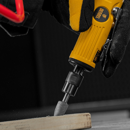 Пневмошлифмашина прямая PGS25000, 25000 об/мин, 10 шлиф. камней, цанга - 3, 6 мм, 113 л/мин Denzel цена