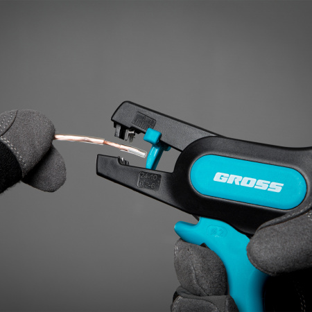 Щипцы для зачистки электропроводов 0.2-6 мм2 (10-24 AWG) лезвие: нержавеющая сталь Gross