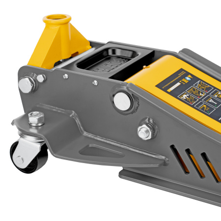 Домкрат гидравлический подкатной, 3,8 т, 110-580 мм, быстрый подъем, низкий подхват, проф. Denzel цена