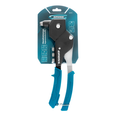 Заклепочник ручной, 290 мм, поворотный, 0-360, заклепки 2,4-3,2-4,0-4,8 мм Gross цена