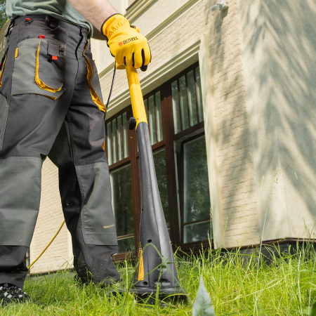 Триммер электрический TE-350, 350 Вт, 260 мм, катушка полуавтомат Denzel цена