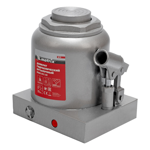 Домкрат гидравлический бутылочный, 50 т, h подъема 236-356 мм Matrix цена