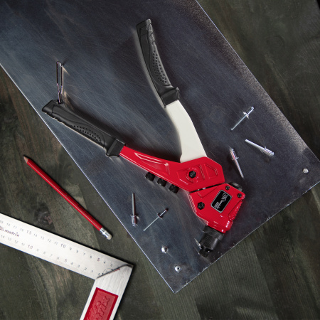 Заклепочник литой, поворотный, 290 мм, 0-360 град, заклепки 2.4-3.2-4.0-4.8 мм, Pro Matrix цена