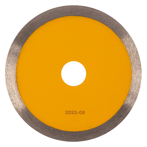 Диск алмазный отрезной 125 х 22,2 мм, сплошной, супертонкий, горячий пресс, мокрое резание Denzel