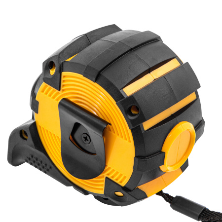 Рулетка 5м х 32мм, автоматич. фиксац., нейлон. покрытие, магнит. зацеп, двухстор. разметка Denzel цена