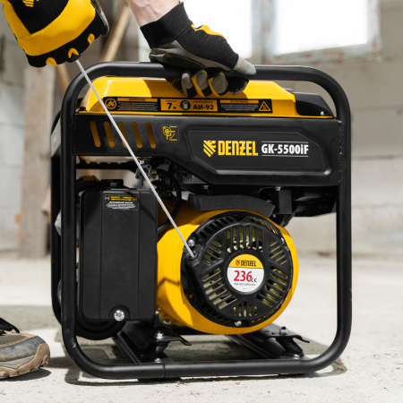 Генератор инверторный GK-5500iF, 5,5 кВт, 230 В, ручной старт DENZEL