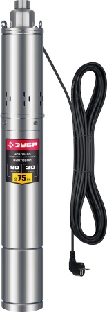 Скважинный насос винтовой ЗУБР, 90 м напор НСВ-75-90