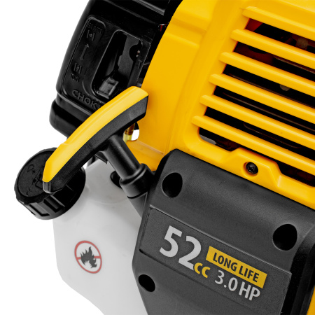 Мотобур DX-52, объем двигателя 52 см3, соединение 20 мм, без шнека Denzel