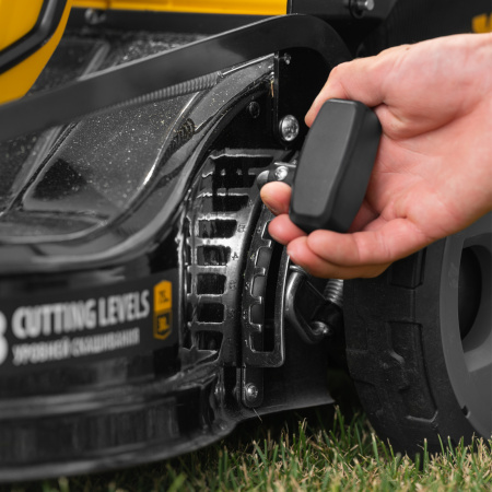 Газонокосилка аккумуляторная бесщет. DLM-460, 460 мм, травосб. 65 л., Li-Ion, 40 В Denzel цена