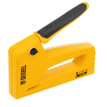 Степлер мебельный, алюминиевый корпус, тип 53, 6-14 мм, тип 300, 15 мм, тип 500, 15 мм Denzel цена