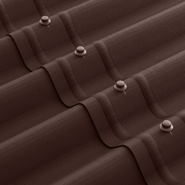 Кровельный лист Ондулин коричневый 1,95х0,95 м 3 мм