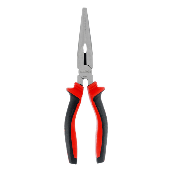 Длинногубцы прямые, 200 мм, хром-ванадий, двухкомпонентные рукоятки Matrix