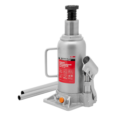 Домкрат гидравлический бутылочный, 12 т, h подъема 230-465 мм Matrix цена