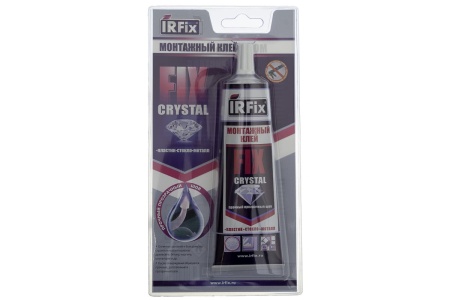 Монтажный бесцветный каучуковый клей IRFIX CRYSTAL FIX тюбик 100 мл 20088