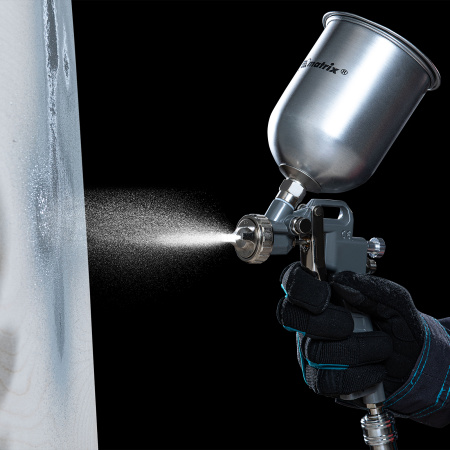 Краскораспылитель пневматический с верхним бачком V 0.6 л, сопло D 1.2, 1.5 и 1.8 мм Matrix цена