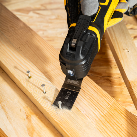 Насадка для МФИ режущая пазовая прямая, BiM, по металлу и дереву, 33 x 1.4 мм, мелкий зуб Denzel