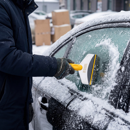 Скребок для удаления льда с водосгоном, усиленный, удлиненный Denzel цена