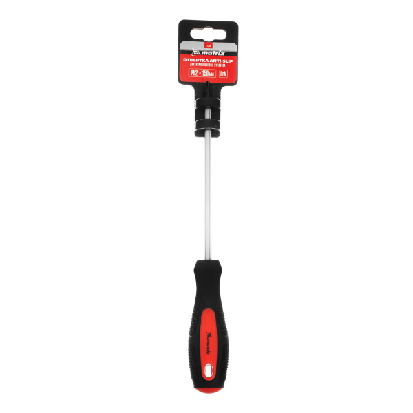 Отвертка Anti-Slip, PH2 х 150 мм, CrV, двухкомпонентная рукоятка Matrix