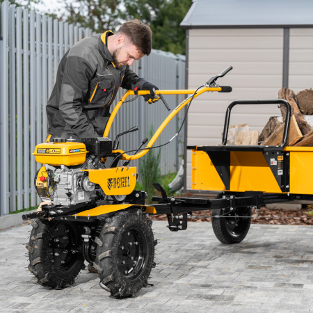 Мотоблок DPT-170S, 7 л.с., ремен.сцеп, фрез 3х4, ШОМ, передачи 2В/1Н Denzel