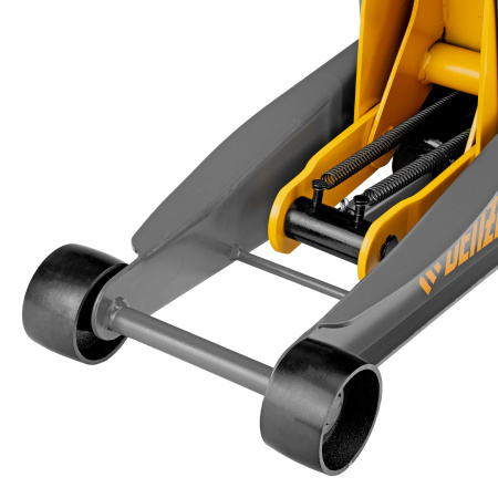 Домкрат гидравлический подкатной, 3 т, 125-470 мм, быстрый подъем, проф. Denzel цена