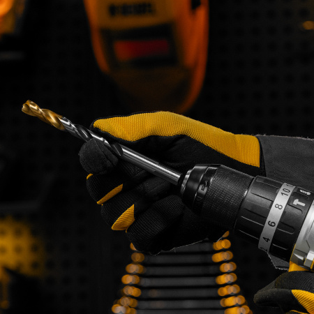 Сверло спиральное по металлу 10 x 133мм, Р6М5, Golden Tip, многогранная заточка Denzel